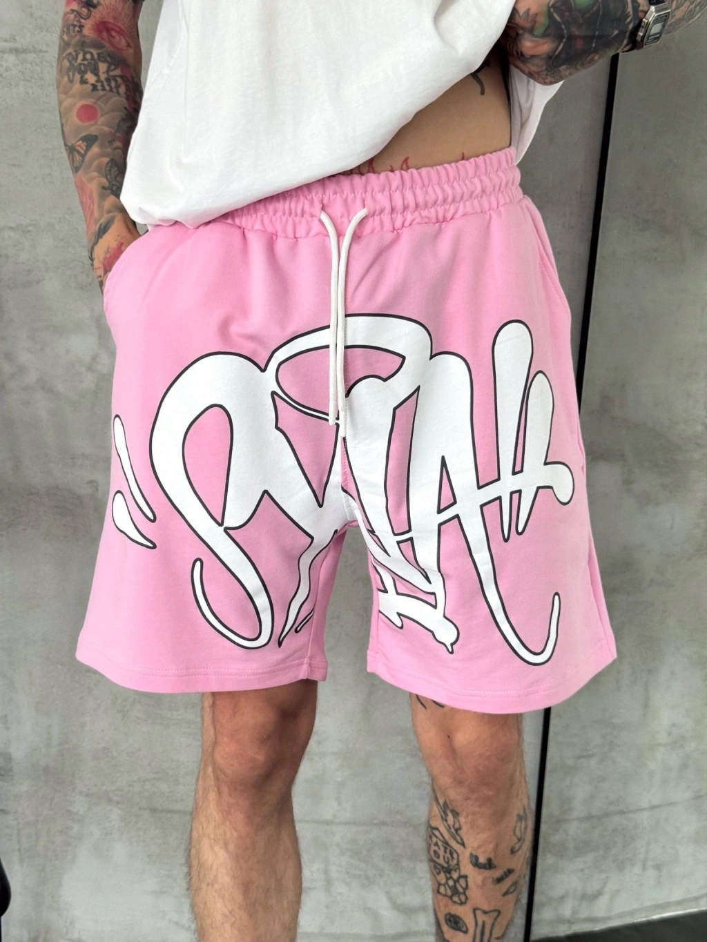 Grafity Unisex Şort - Pembe