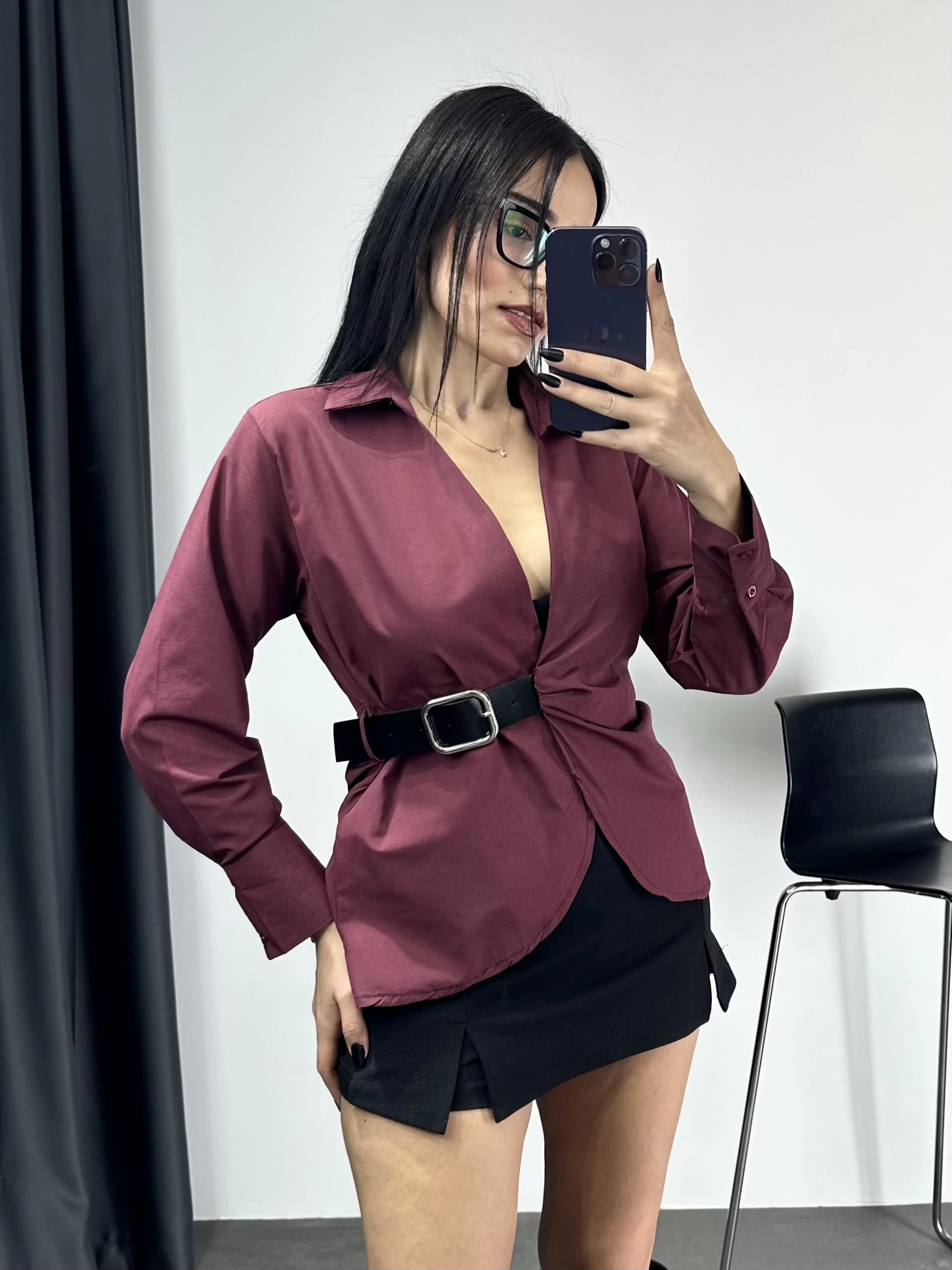 Kemer Detaylı Tasarım Gömlek