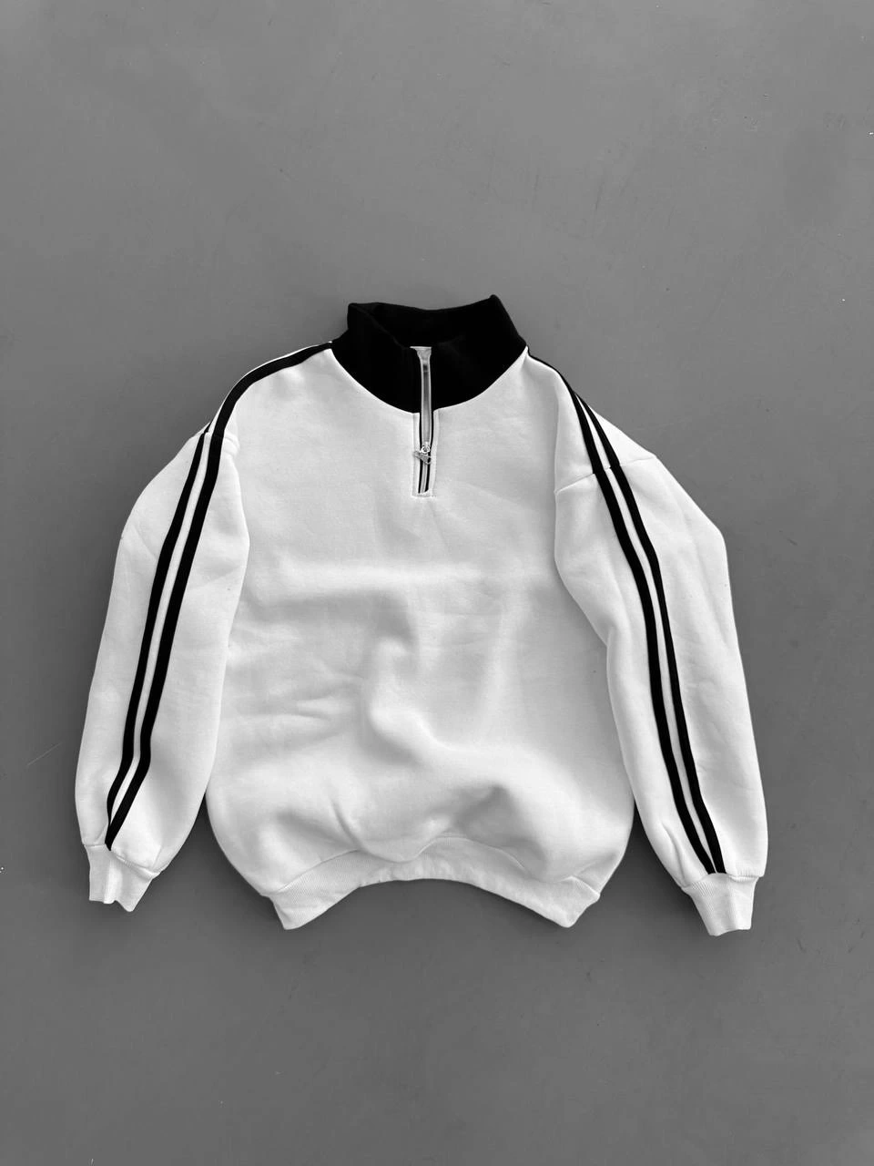 Kol Çizgili Unisex Şardonlu Sweatshirt