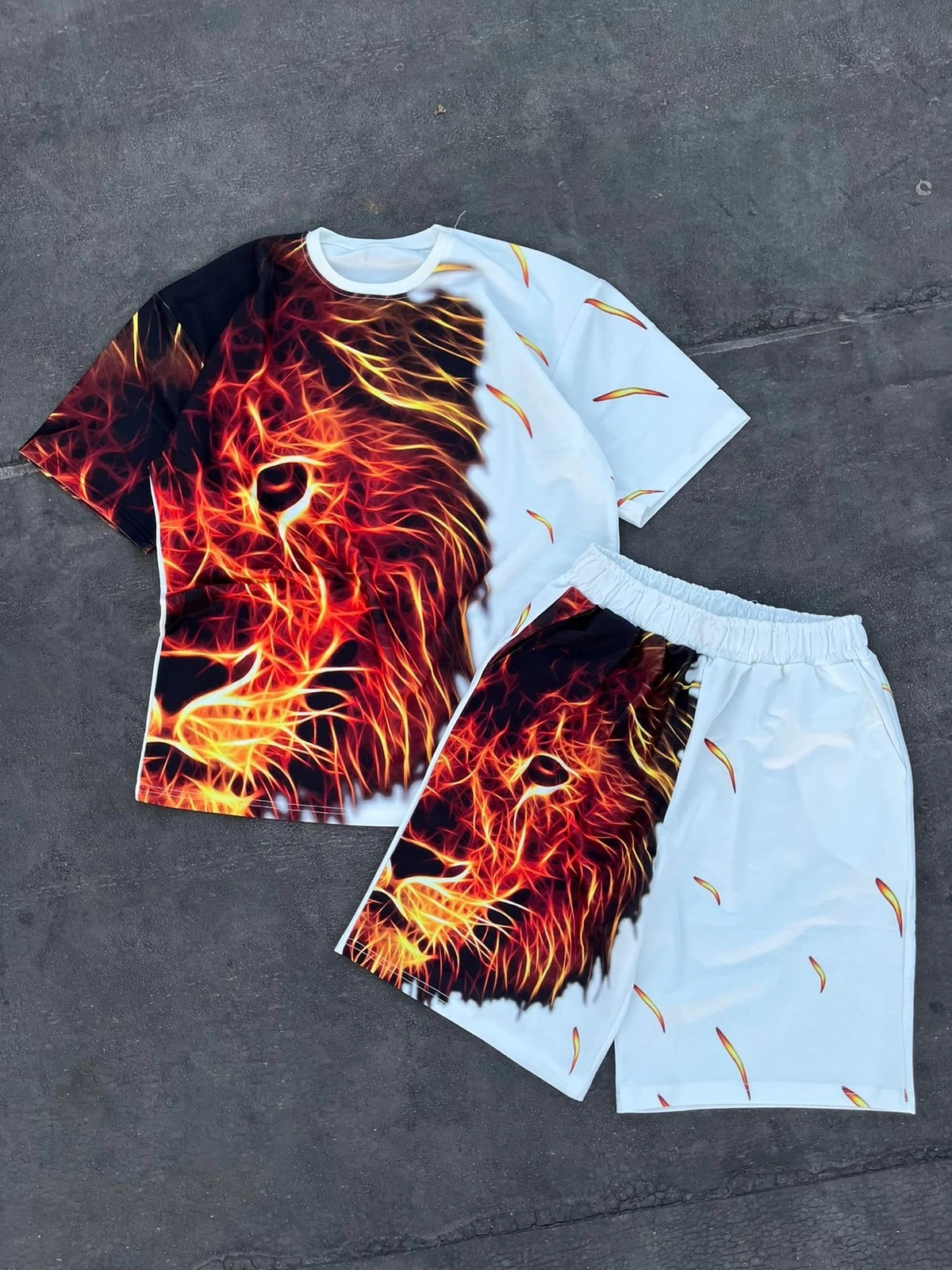 Aslan Unisex Şortlu Takım