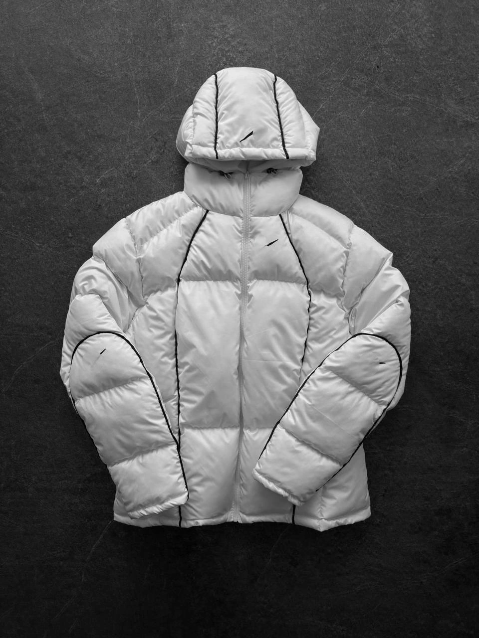 NK Biyeli Dolumlu Unisex Mont-Beyaz