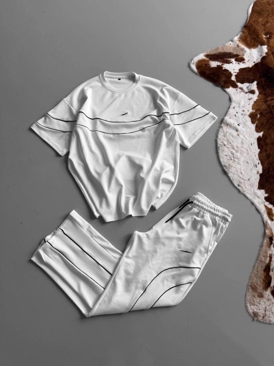 NK Biyeli Unisex Eşofman Takımı-Beyaz