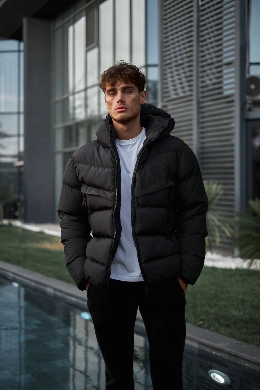 NK Logolu Dolumlu Unisex Mont-Beyaz