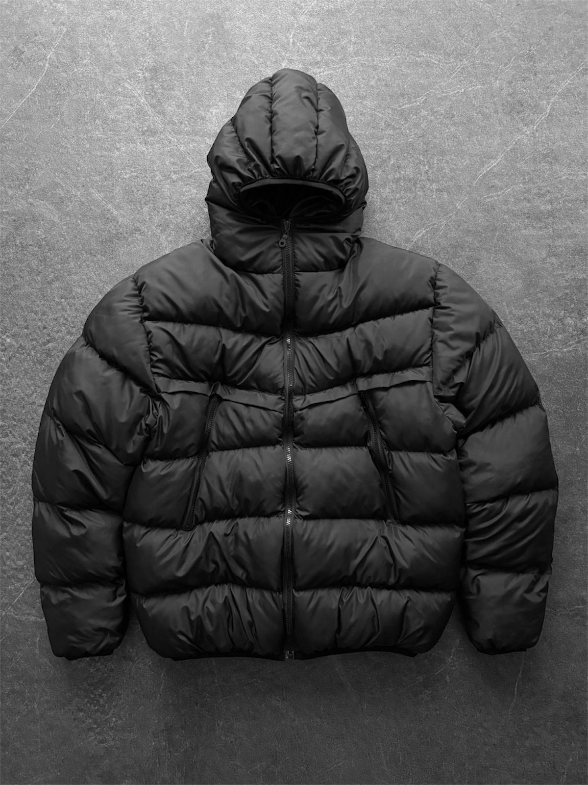 NK Logolu Dolumlu Unisex Mont-Siyah