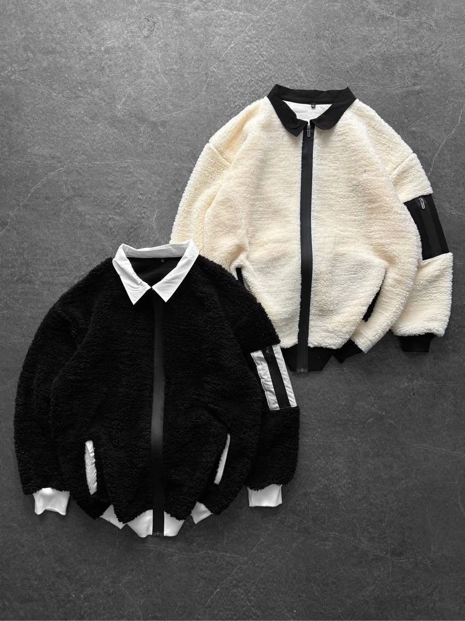 NK Unisex Peluş Ceket-Siyah