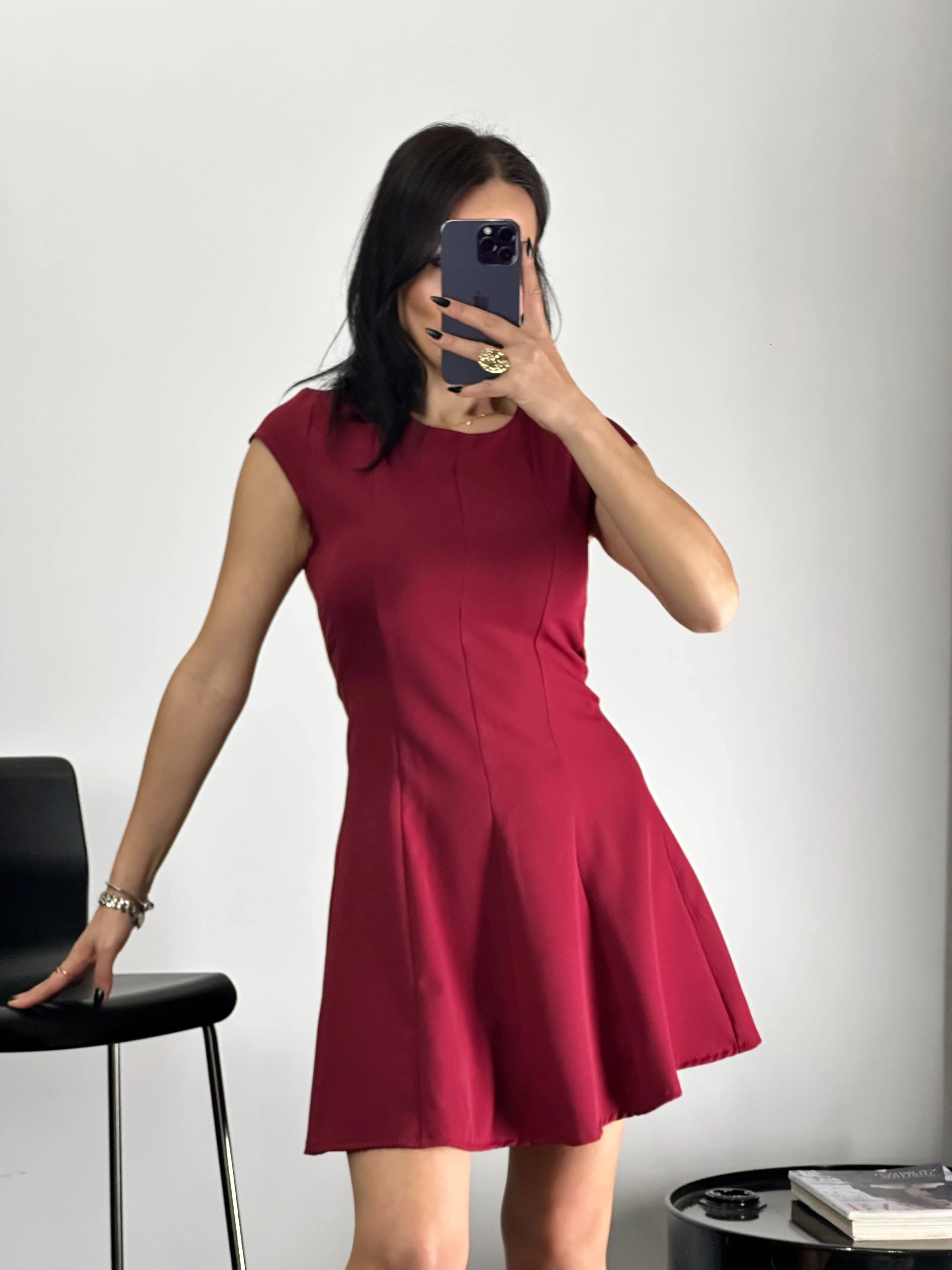 Parçalı Kloş Elbise