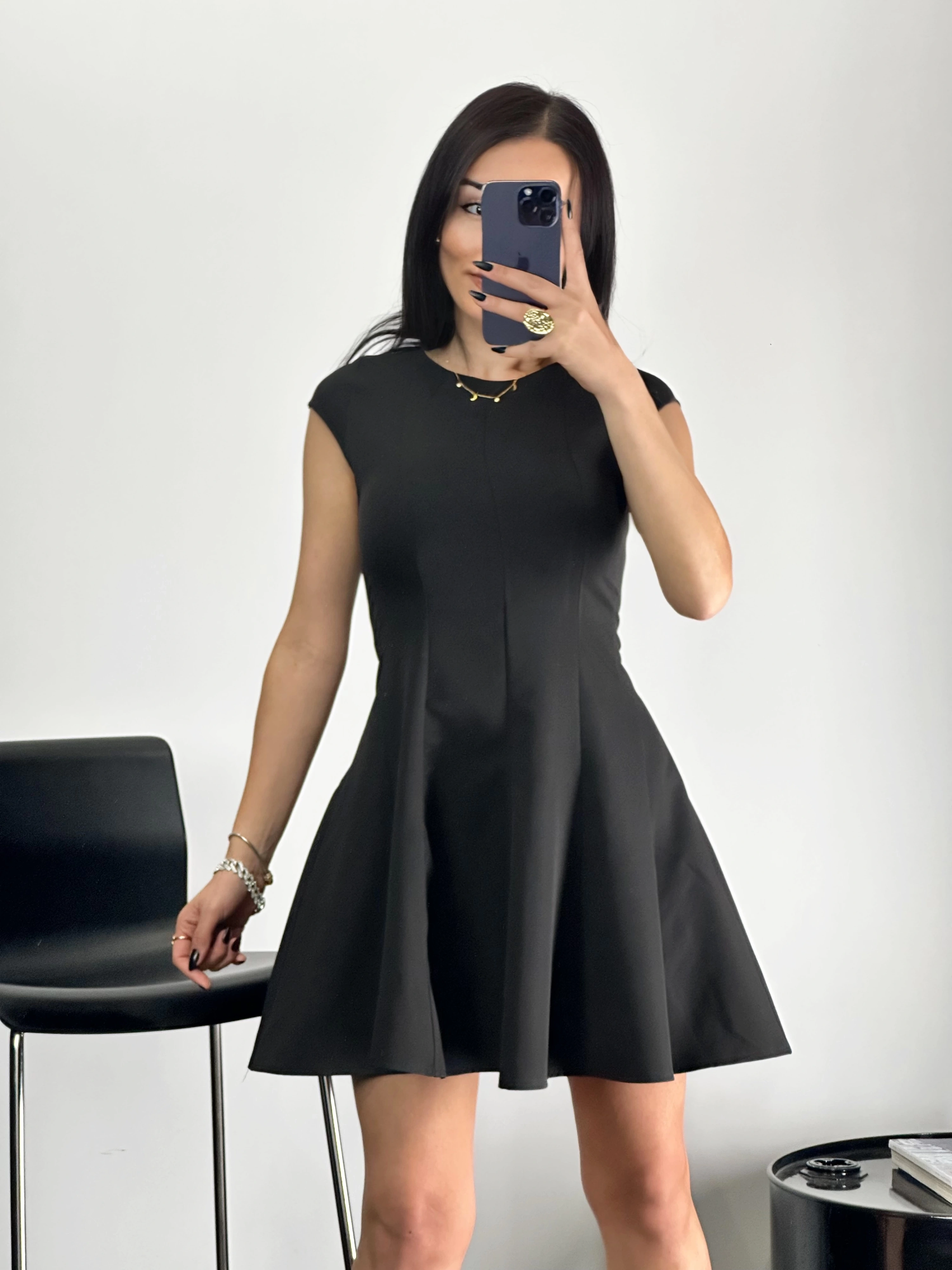 Parçalı Kloş Elbise