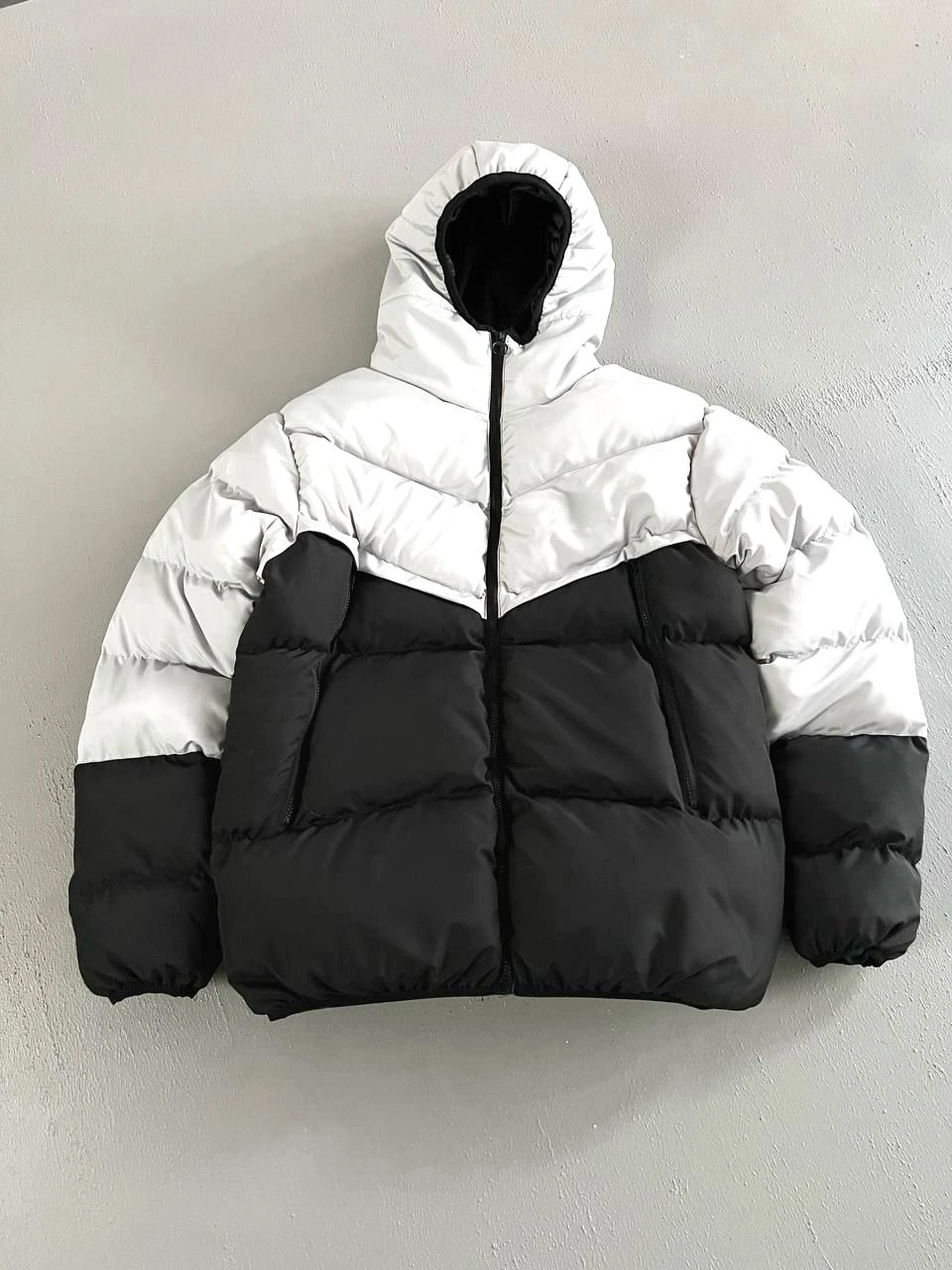 Parçalı NK Dolumlu Unisex Mont-Siyah