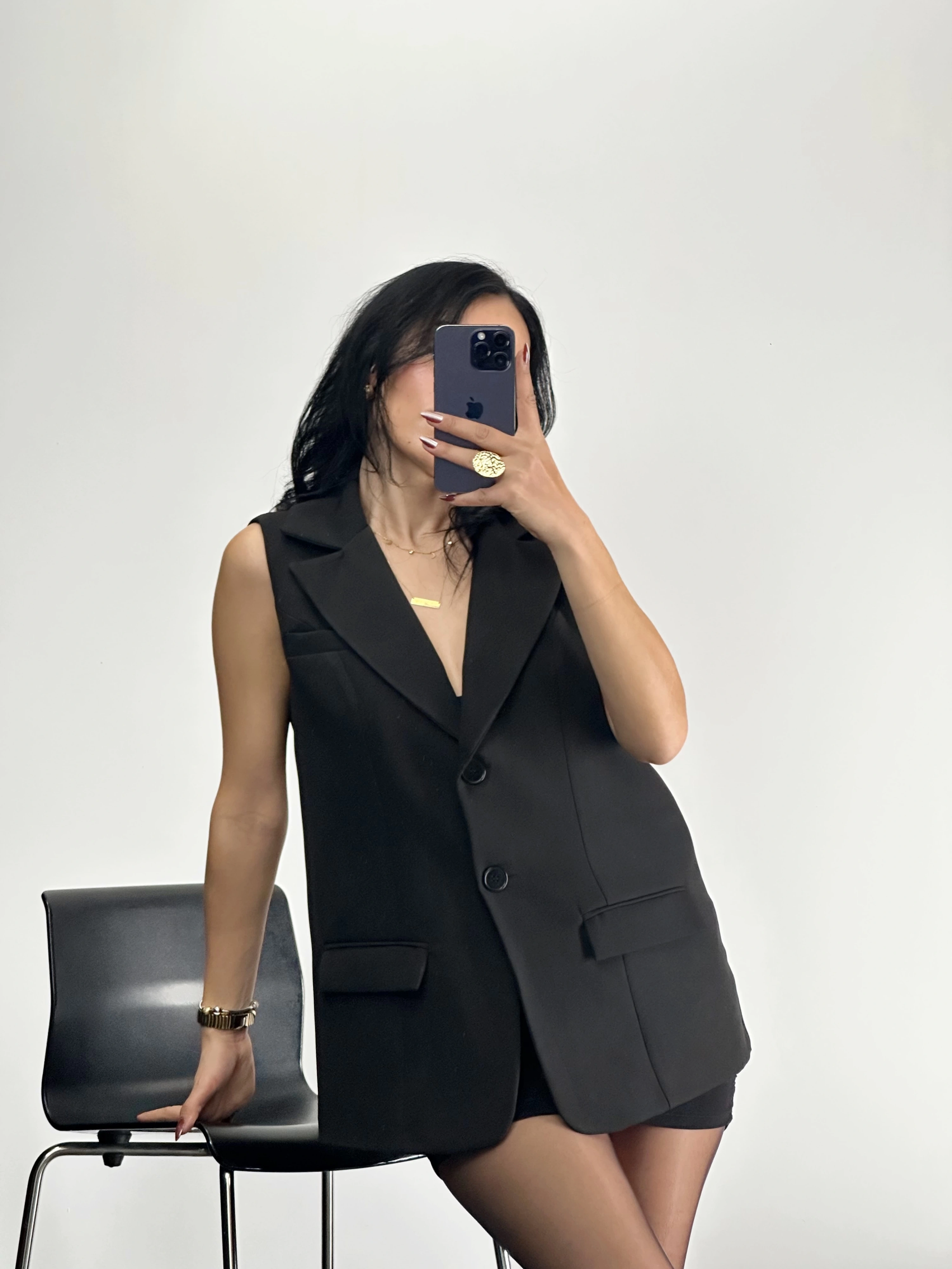 Premium Tek Düğme Yelek