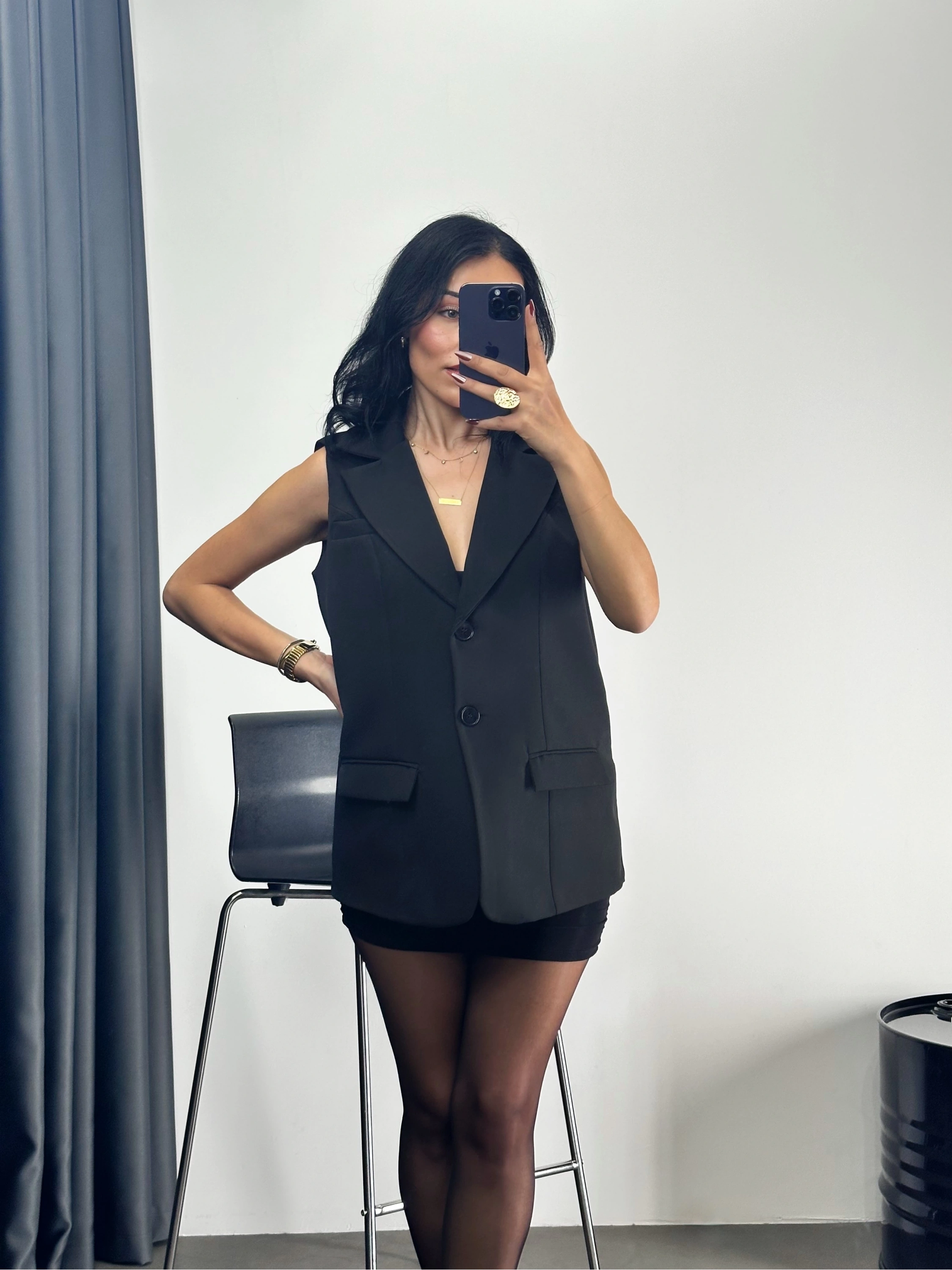 Premium Tek Düğme Yelek