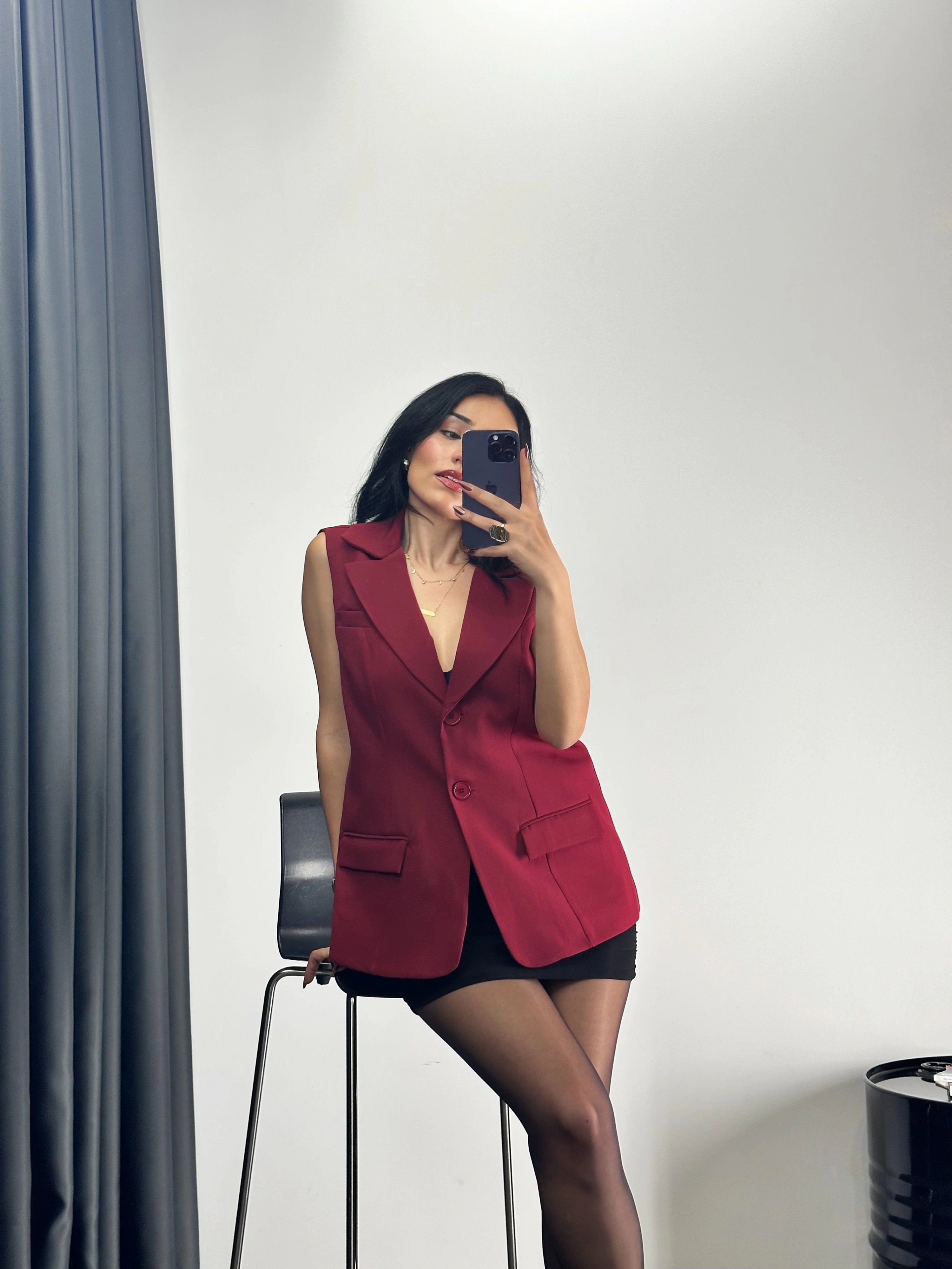 Premium Tek Düğme Yelek