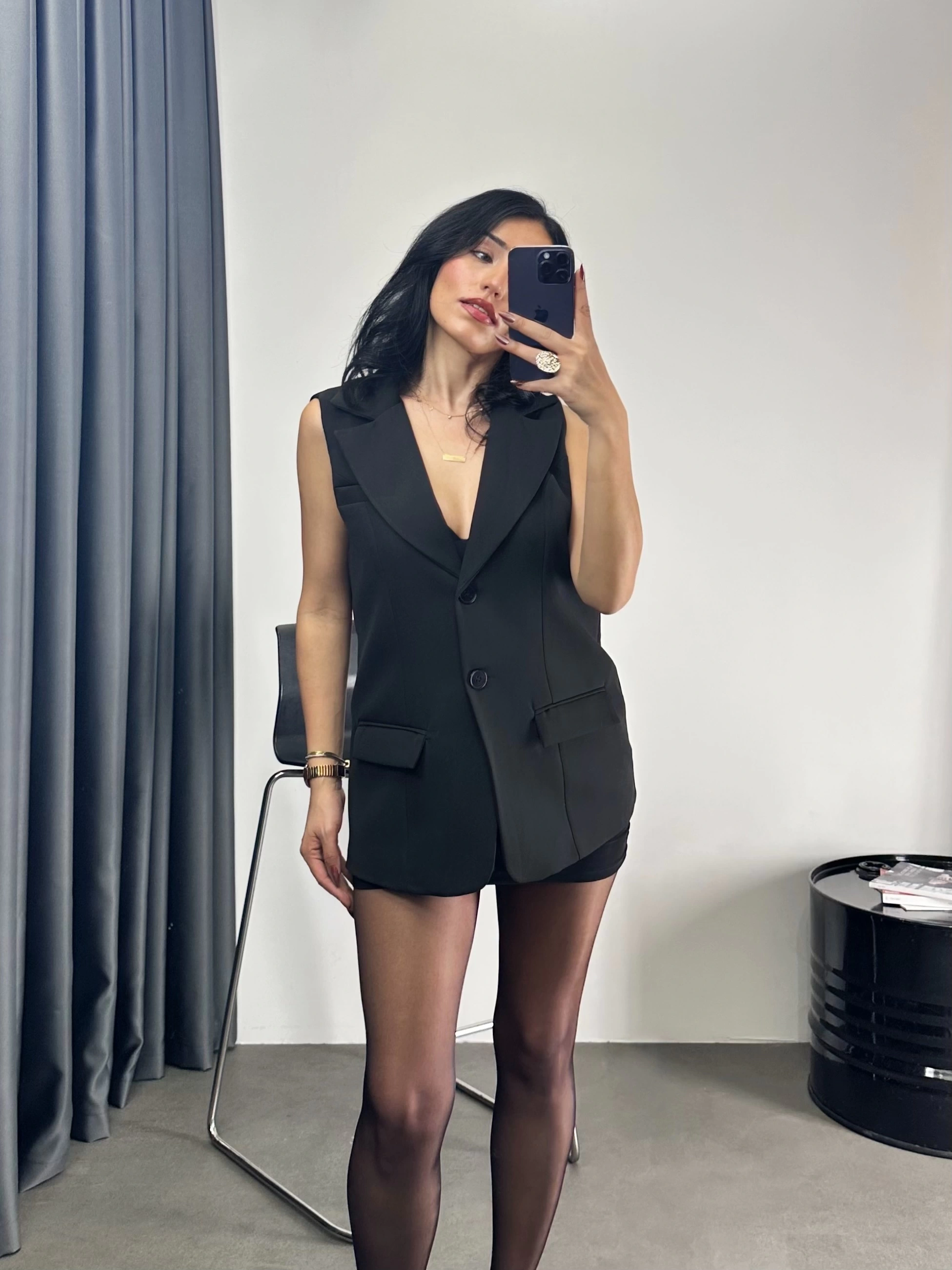 Premium Tek Düğme Yelek