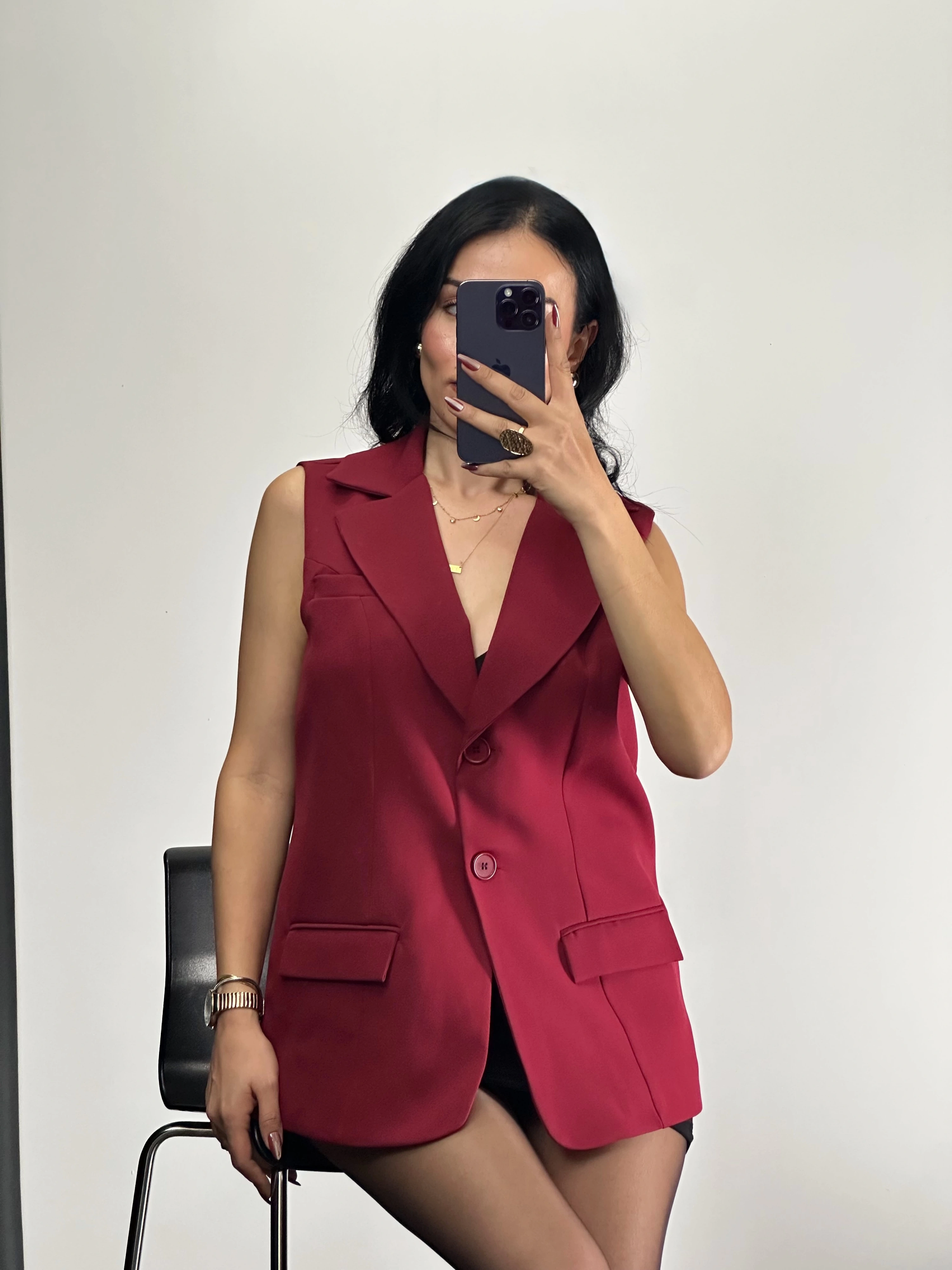 Premium Tek Düğme Yelek