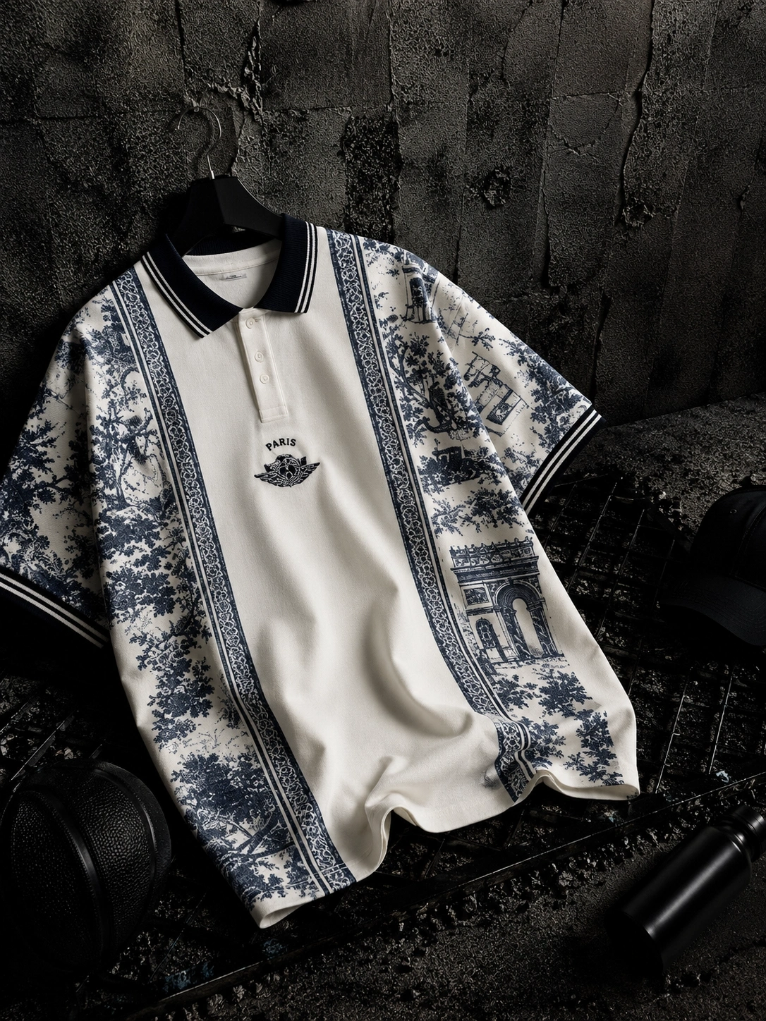 PRS Polo Yaka Premium Unisex Tişört-Beyaz