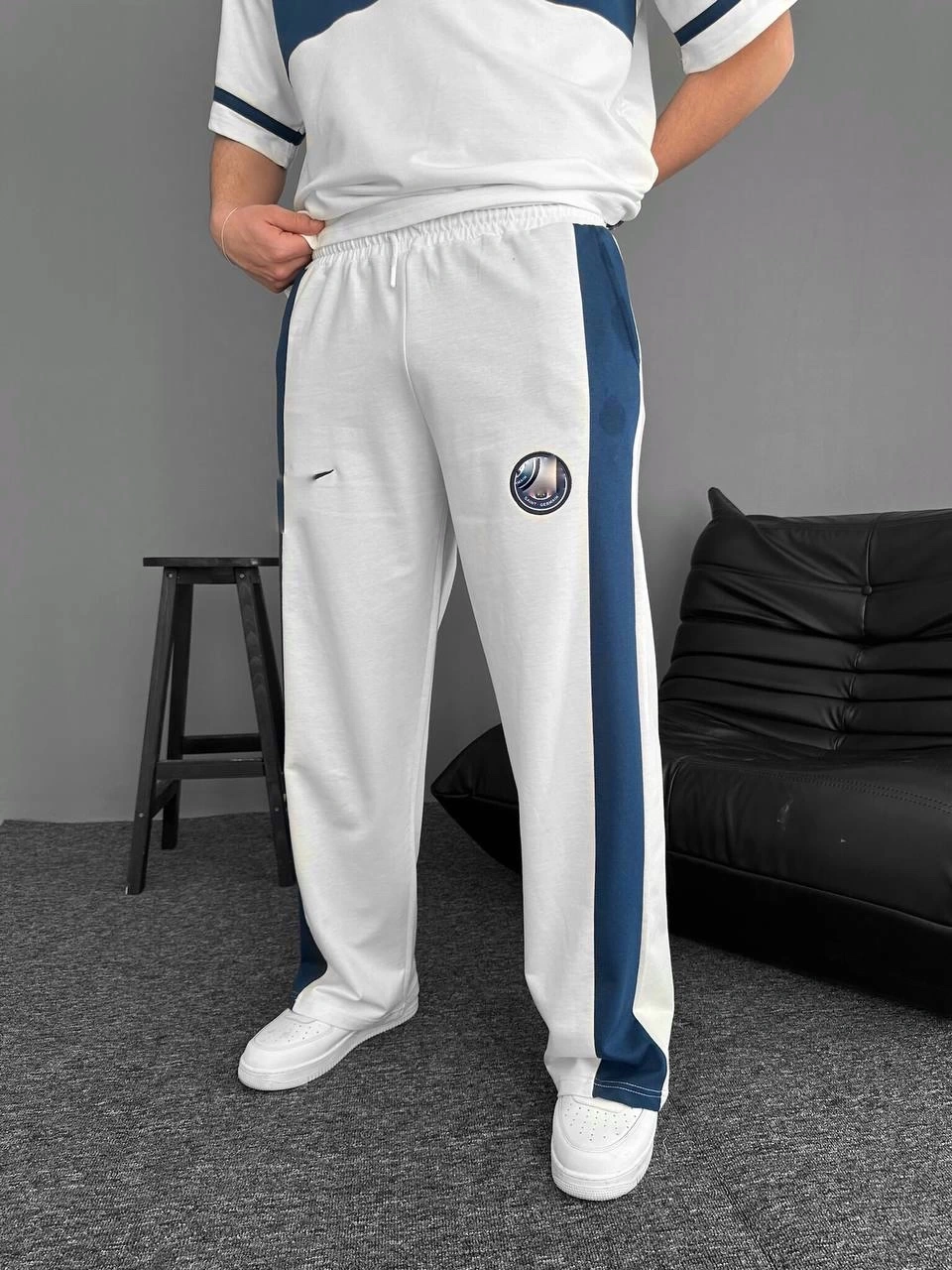 PRS Polo Yaka Unisex Eşofman Takımı - Beyaz