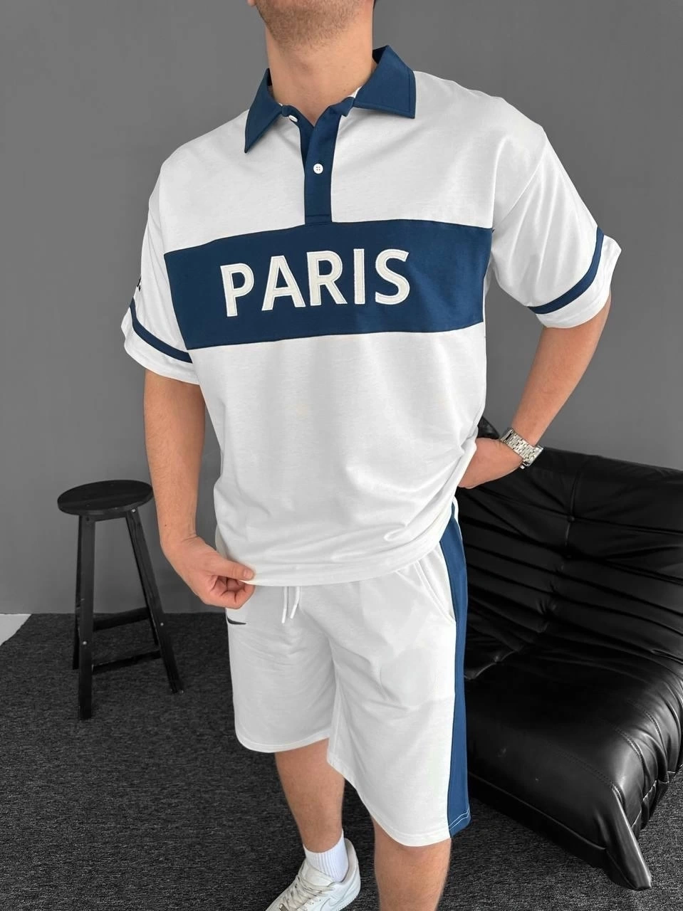 PRS Unisex Şortlu Takım -Beyaz