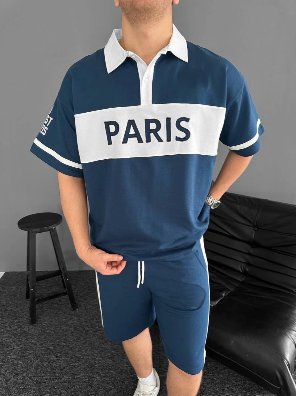 PRS Unisex Şortlu Takım-Lacivert