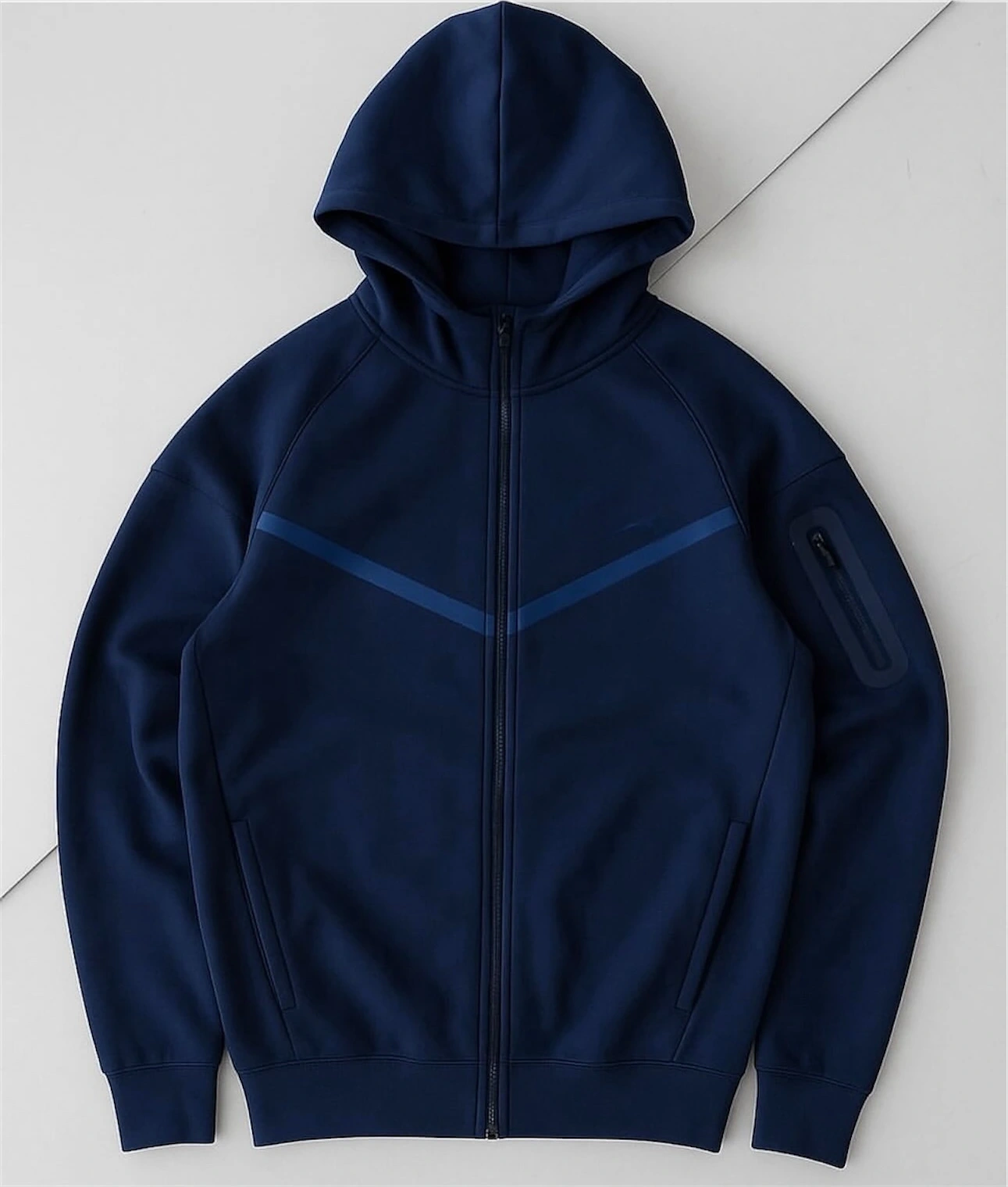 Tech Kapüşonlu Unisex Hırka-Lacivert