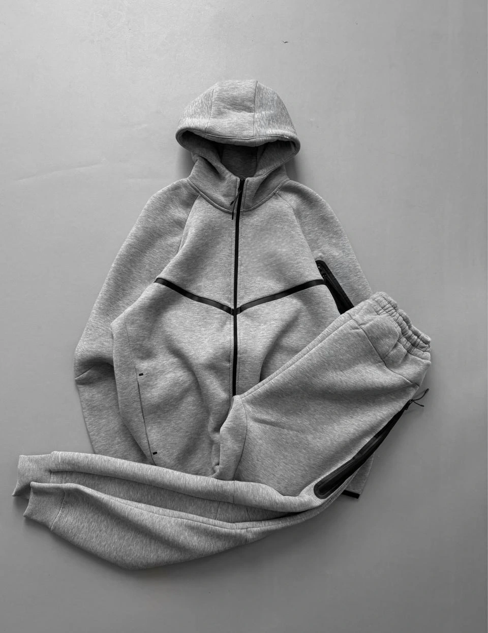 Tech Premium Şardonlu Eşofman Takımı-Gri