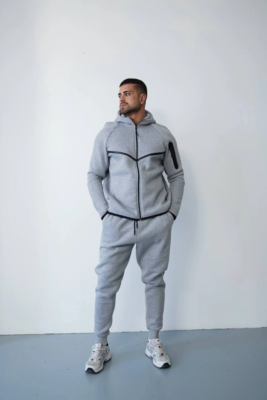 Tech Premium Şardonlu Eşofman Takımı-Gri