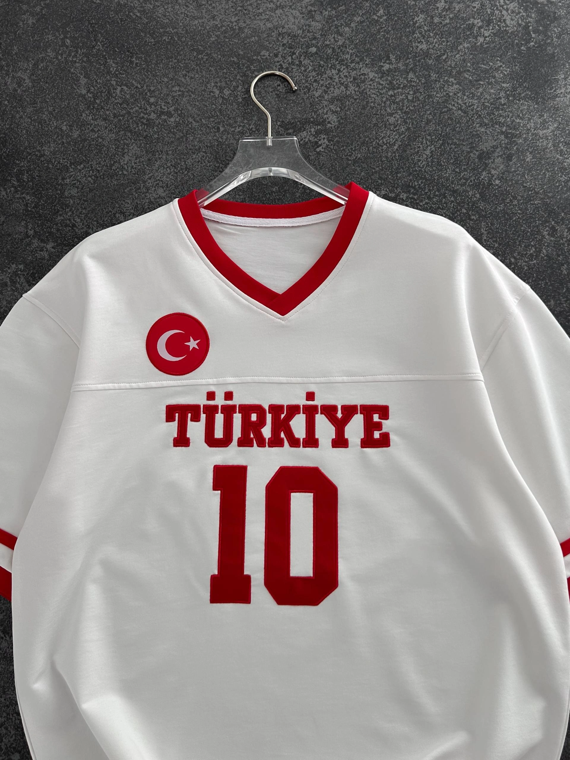 TR 10 Unisex Oversize Tshirt-Beyaz