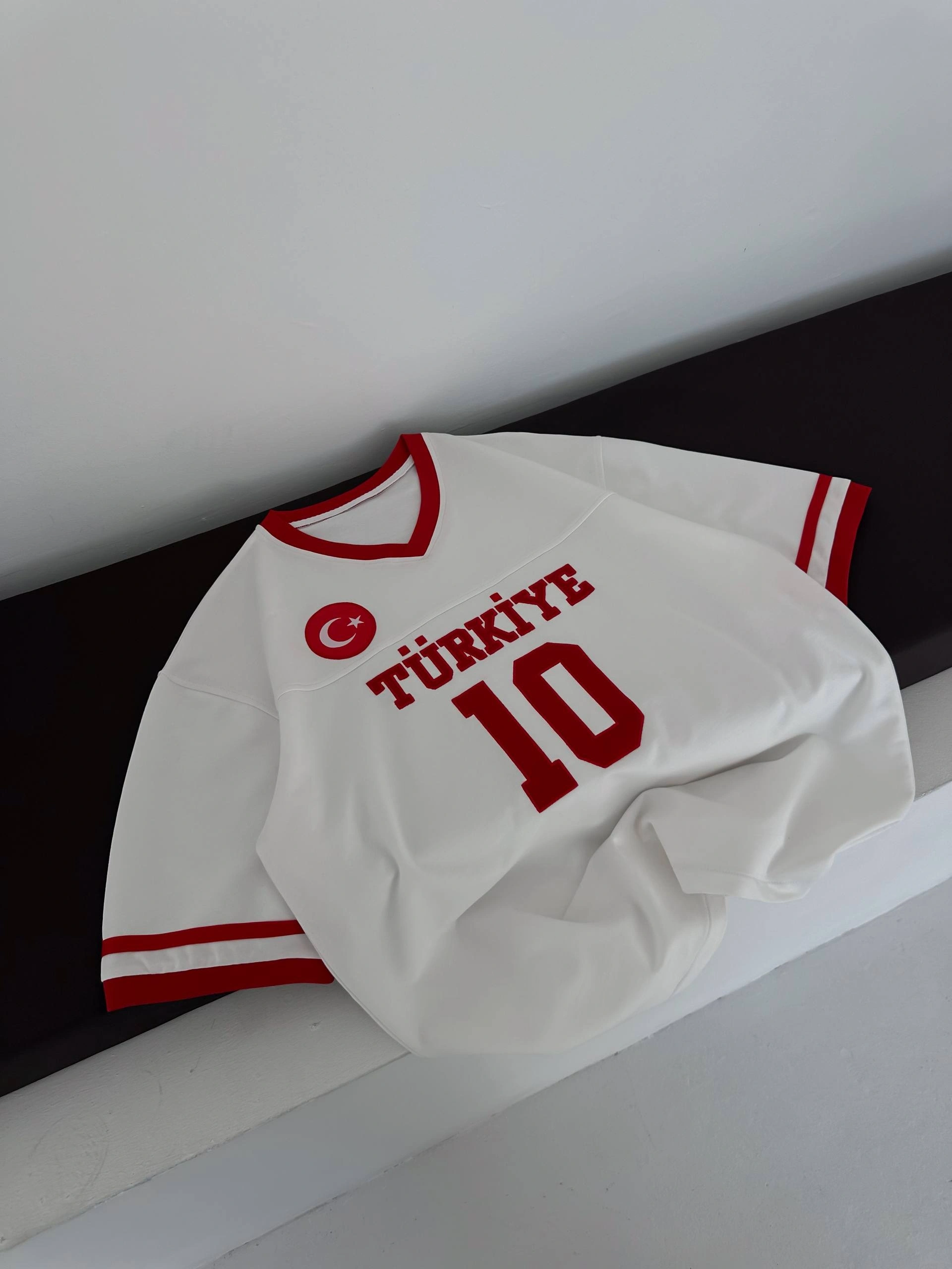 TR 10 Unisex Oversize Tshirt-Beyaz