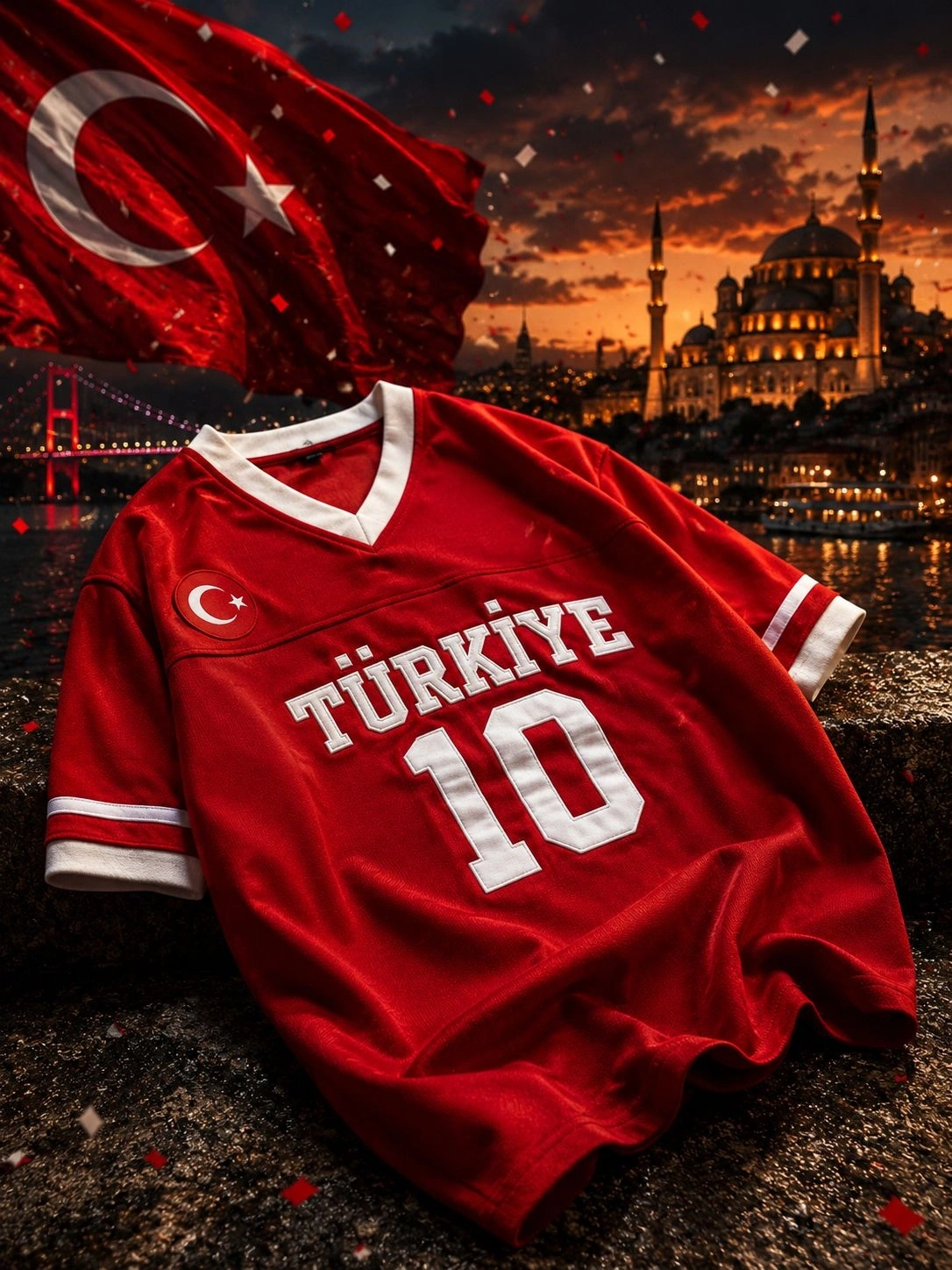 TR 10 Unisex Oversize Tshirt-Kırmızı