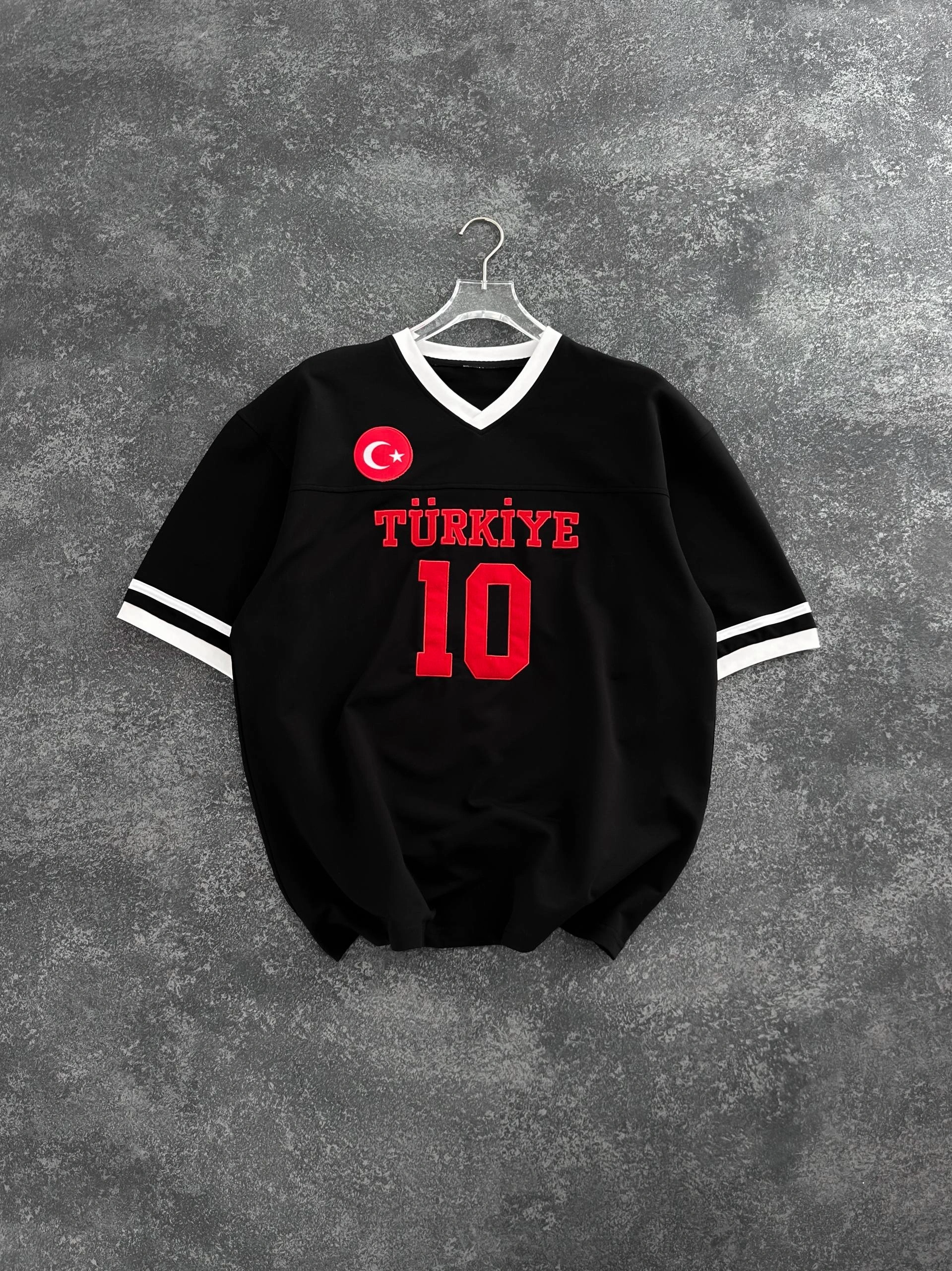 TR 10 Unisex Oversize Tshirt-Siyah