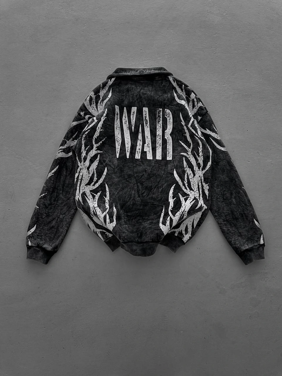 War Yıkamalı Unisex Şardonlu Sweatshirt