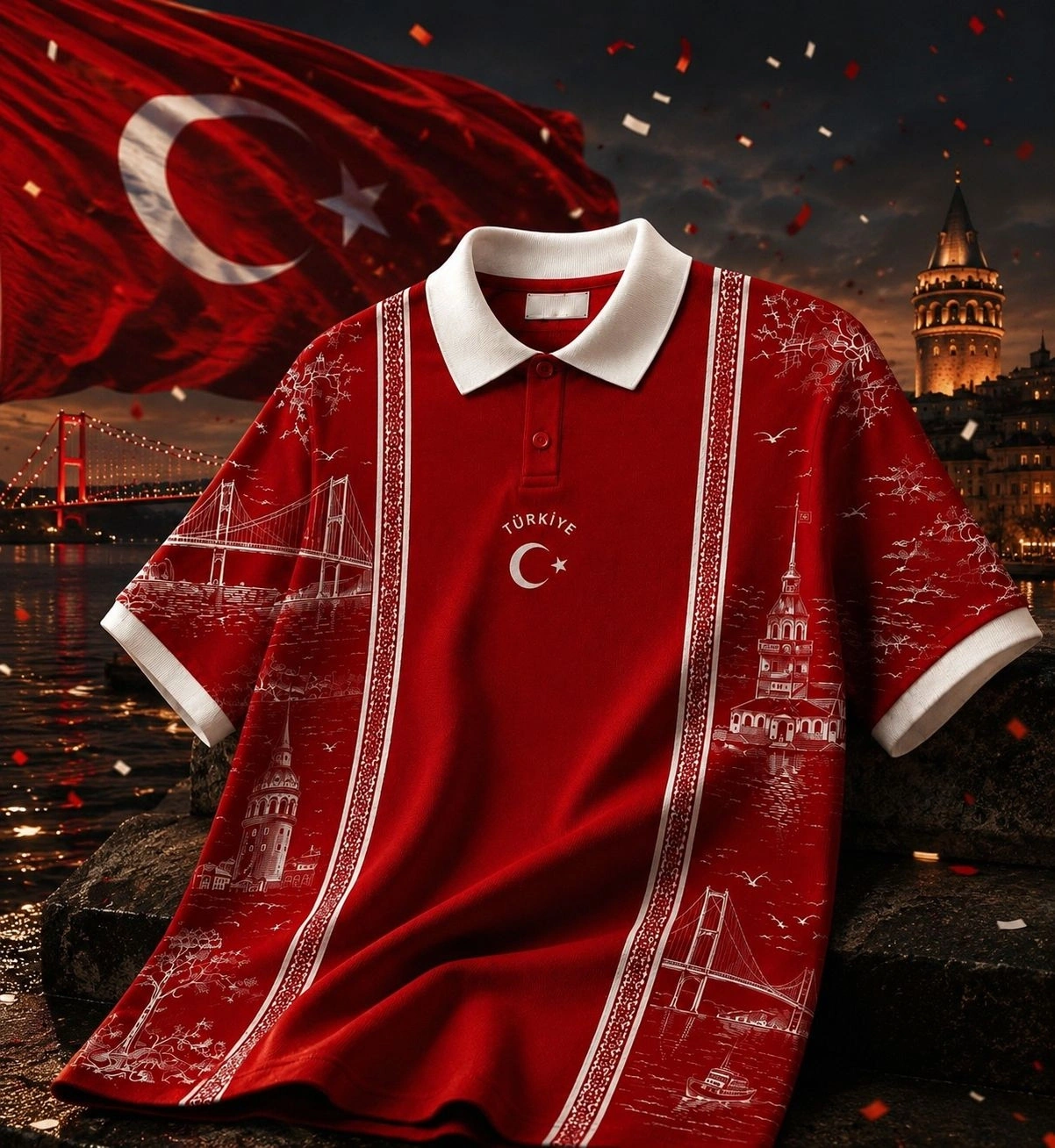 Yeni Sezon Premium Türkiye Tişört-Kırmızı