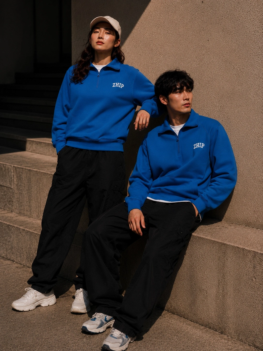 ZHIP Yarım Fermuar Sweatshirt