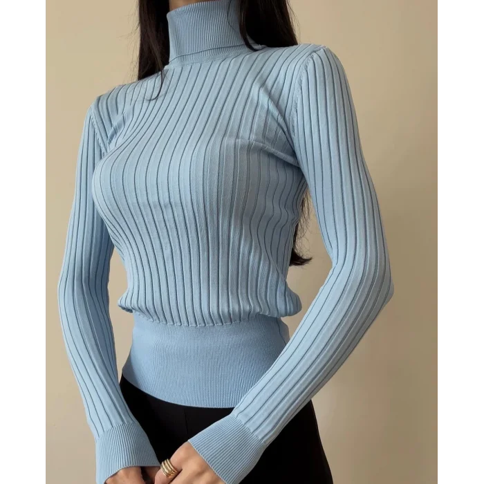 Boğazlı triko kazak