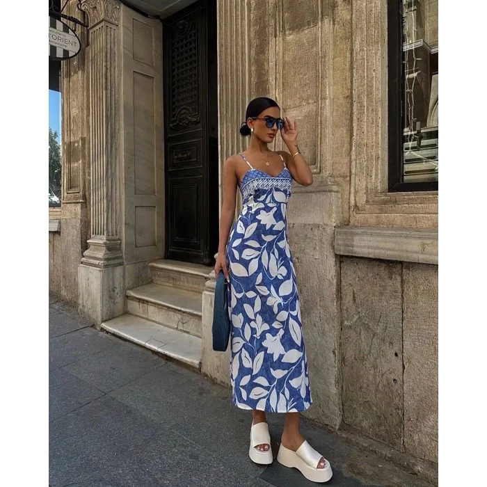 Gipeli midi boy elbise