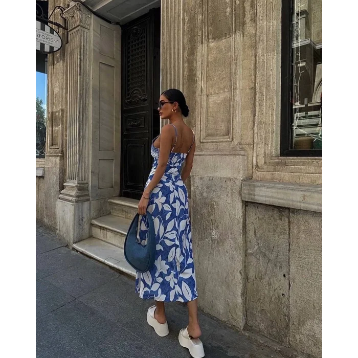 Gipeli midi boy elbise