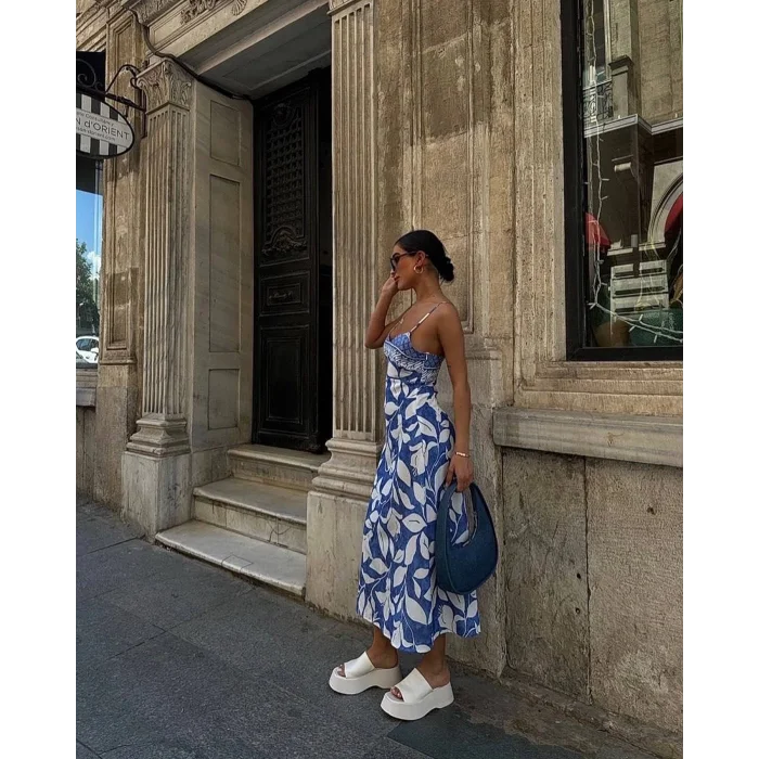 Gipeli midi boy elbise