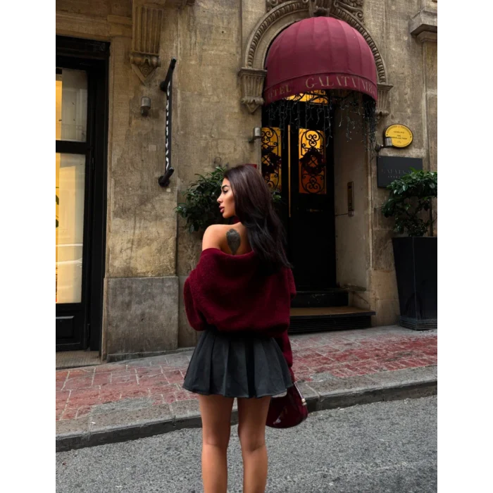 Velnet hırka bluz ikili takım