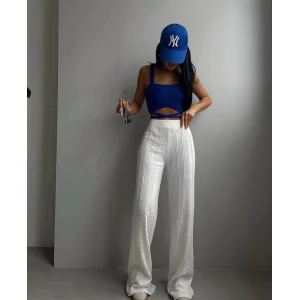 Ajurlu triko pantolon