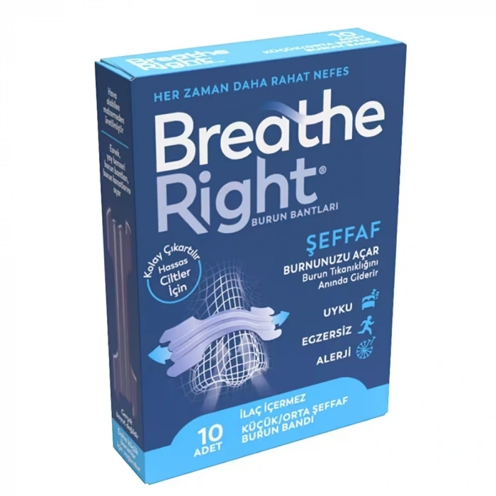 Breathe Right Burun Bandı Şeffaf 10lu