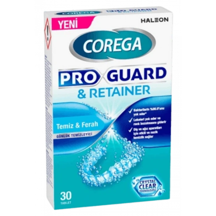 Corega ProGuard & Retainer Günlük Temizleyici Tablet