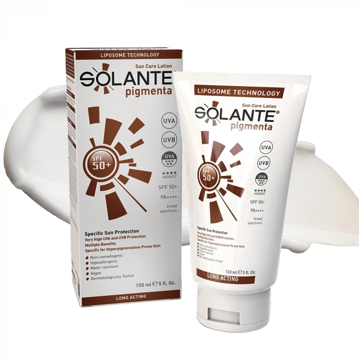 Solante Pigmenta SPF50+ Lekeli Ciltler için Güneş Losyonu 150 mL