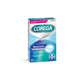 Corega Beyazlatıcı Diş Protezi Temizleyici Tablet 30lu