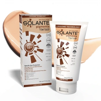 Solante Pigmenta Tinted SPF50+ Lekeli Ciltler için Güneş Losyonu 150 mL