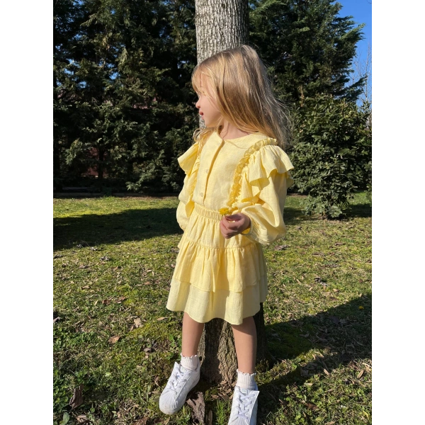 La’ciel Paris Dokuma Etekli Fırfıkkol Set