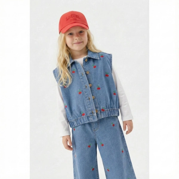 La’ciel Paris Cherry Nakışlı Denim 2 Li Set