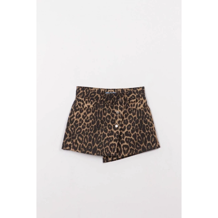 La’ciel Paris Leopar Şort etek