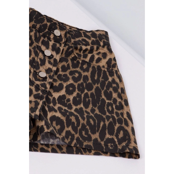 La’ciel Paris Leopar Şort etek