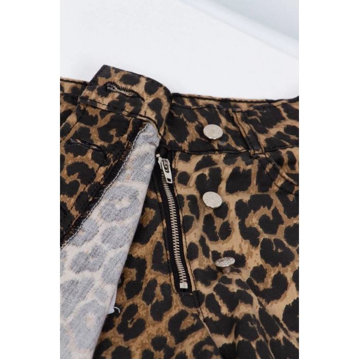La’ciel Paris Leopar Şort etek