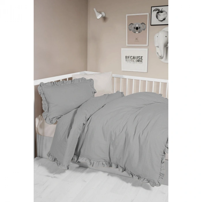 KANZ UNISEX FIRFIRLI 2 KAT MÜSLİN NEVRESİM TAKIMI