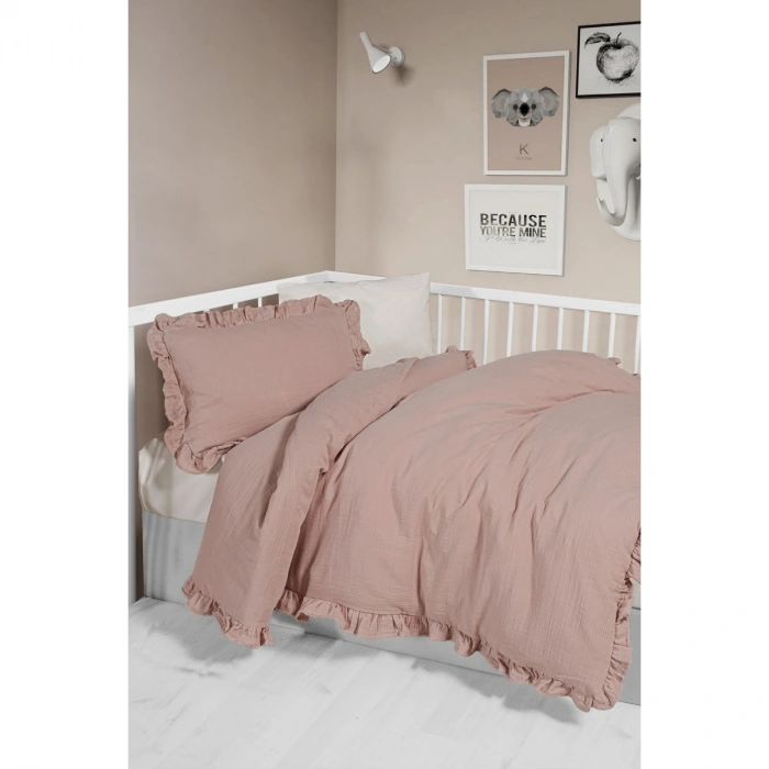 KANZ UNISEX FIRFIRLI 2 KAT MÜSLİN NEVRESİM TAKIMI