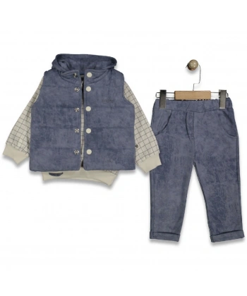 Erkek Yelekli 3 Lü Takım